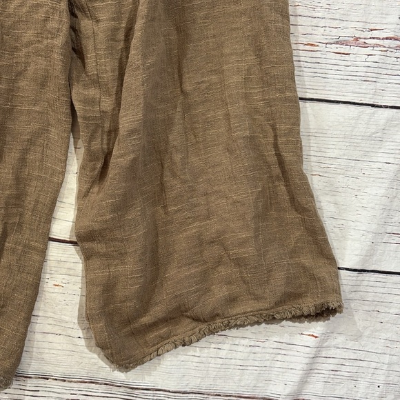 Lace the Label Greek Taupe Gauze Halter Feather Wide Leg Pant Top Set - Picture 9 of 11